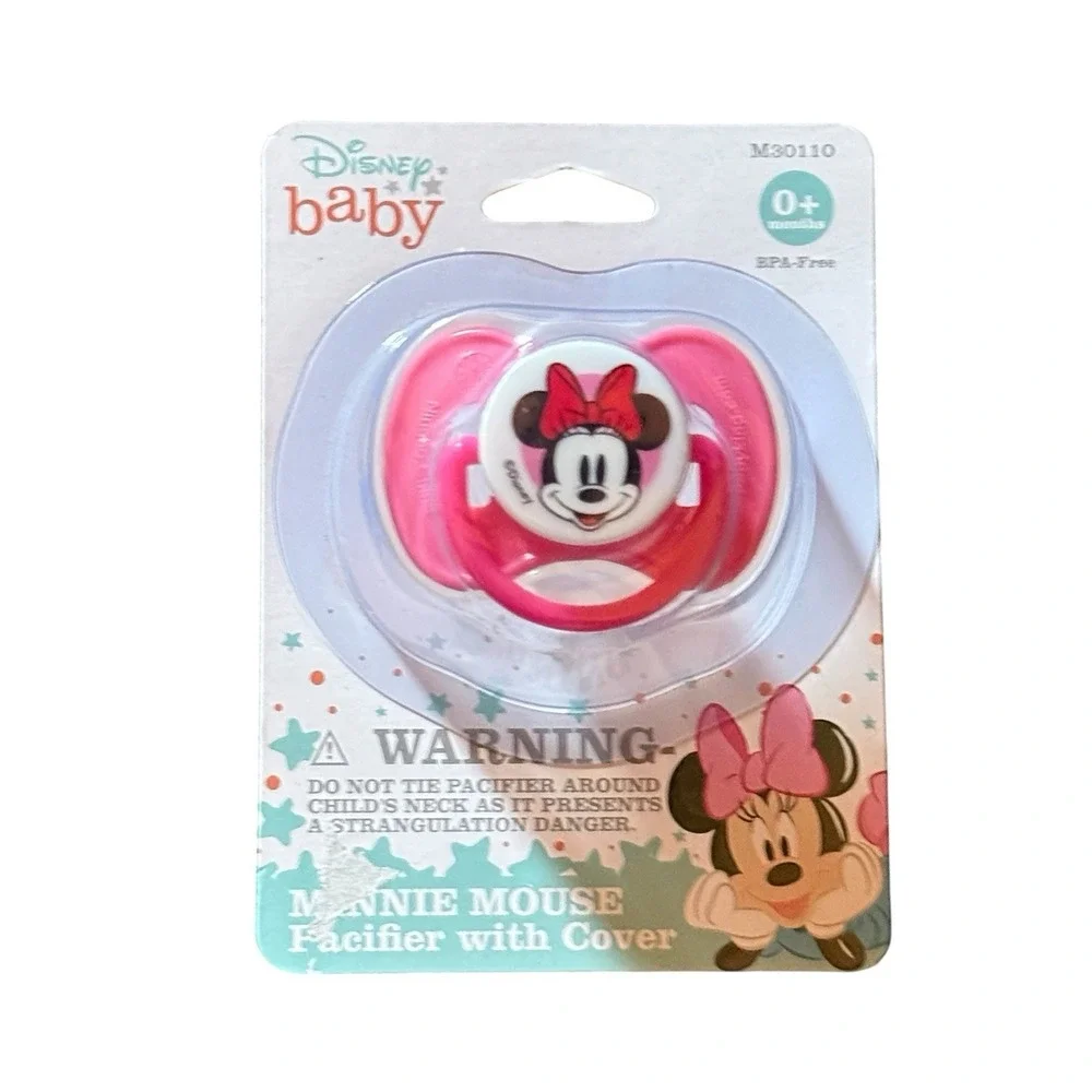 Disney Baby Mickey Minnie Pacifier Bundle Orthodontic Pacifiers Holder Lot of 3